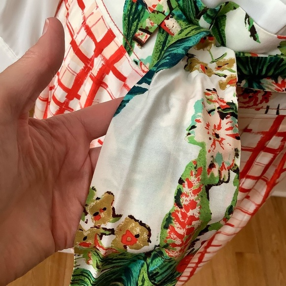 MAEVE Red & Green County Fair Pleated Skirt Size 8 - Picture 8 of 16